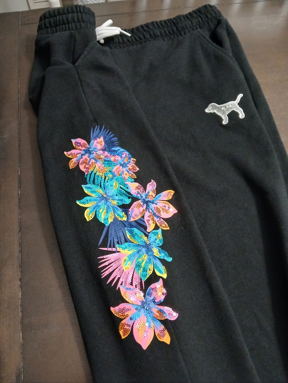 RARE VS PINK VINTAGE FLORAL HIBISCUS SEQUIN SET - Picture 12 of 16